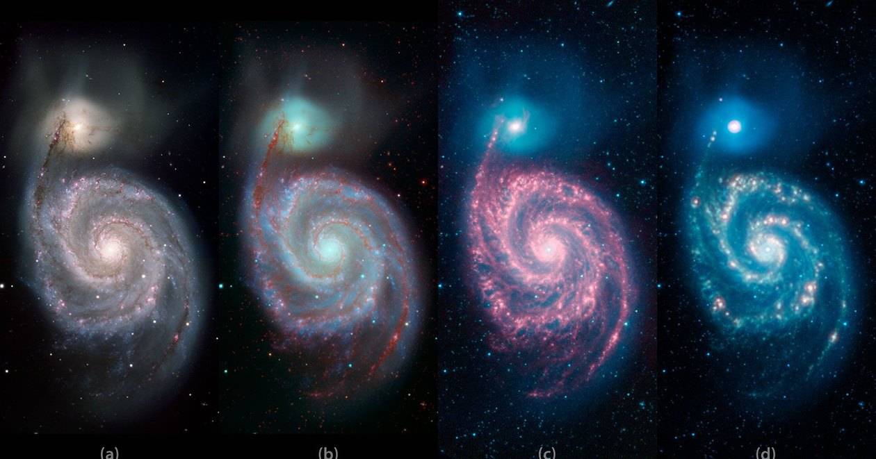 Четыре потрясающих снимка парной галактики